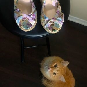 Floral shoes (*cat not included)